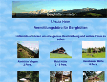 Tablet Screenshot of berghuetten-mieten.com